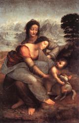 Leonardo da Vinci - La Vergine sant'Anna e il Bambino con l'agnello