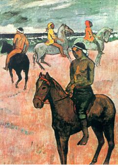 Cavalieri sulla spiaggia di Paul Gauguin