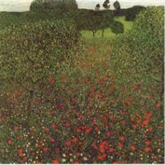 Campo di papaveri di Gustav Klimt