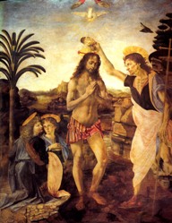 Leonardo da Vinci - Battesimo di Cristo
