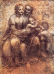 Leonardo da Vinci - Sant'Anna, la Vergine, il Bambino e San Giovannino